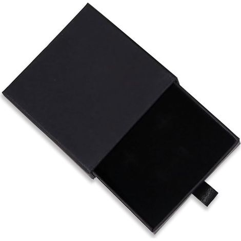 2 Pièces Boîte-cadeau à bijoux présentoir à bijoux en papier coffrets cadeaux 9 9 1,7 cm / 3,5 3,5 0,6 pouces petite boîte-cadeau collier boucles d'oreilles rangement bague - noir (1/4)