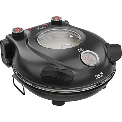 Teesa Supreme Elektrischer Pizzaofen schwarz 36x32x25 cm