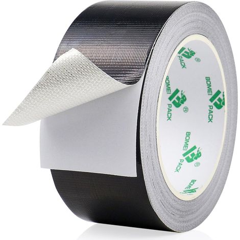 Ruban Adhésif Aluminium renforcé,noir 50mm x 20m Bande d'étanchéité Étanche Feuille, ruban d'aluminium de réparation, Ruban adhesif haute temperature pour la réparation, l'isolation (1/5)