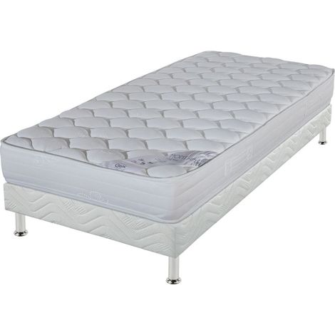 Matelas Montana + sommier tapissier Omega - 80x190 - Mousse - Hauteur 18 cm (1/5)