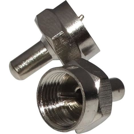 Connecteur F mâle - AERZETIX - 75Ω - Coaxial - Antenne TV - Connecteur de terminaison