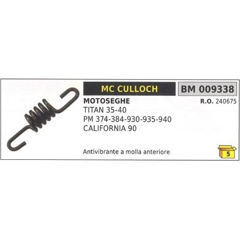 Muelle delantero MC CULLOCH motosierra TITAN 35 40 PM 374 009338