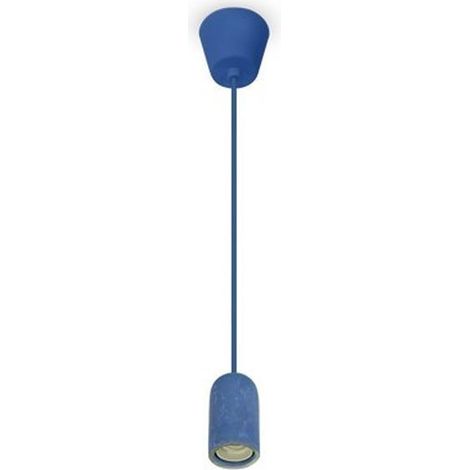 LAMPADARIO CON PORTALAMPADA CALCESTRUZZO BLU (1/8)
