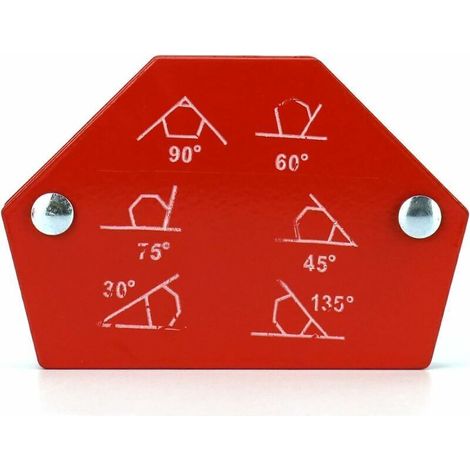 6-teiliges Schweißmagnet-Set, magnetischer Schweißpositionierer, Schweißwinkel 30°/45°/60°/75°/90°/105°/120°/135°, Haltekraft 6,8 kg/15 lbs - 11,3 kg/25 lbs