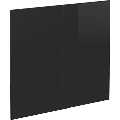 Frente de cocina R-Line, Negro brillo intenso, 79.2 x 71.3 cm frente de mueble para mueble bajo fregadero, Vicco (1/5)
