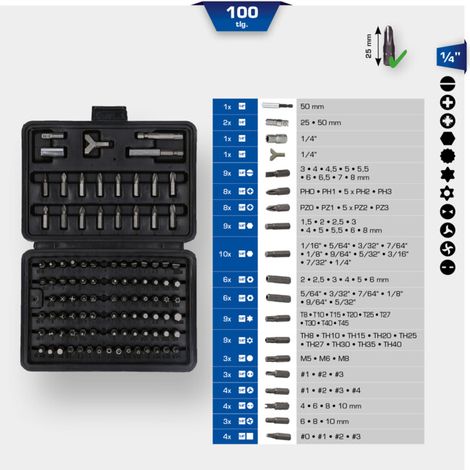 BRILLIANT TOOLS Jeu d'embouts 100 pces - BT053100 (1/5)