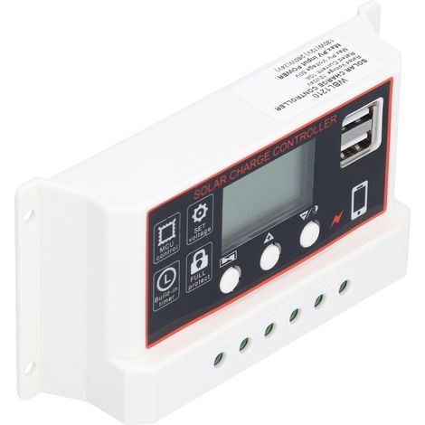 Contrôleur solaire à batterie, contrôleur au lithium, fonction de protection simple, contrôleur photovoltaïque 10 A (1/5)