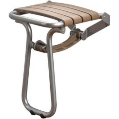 Siège Douche Escamotable Taupe Confort Et Sécurité, Design Discret - Pellet