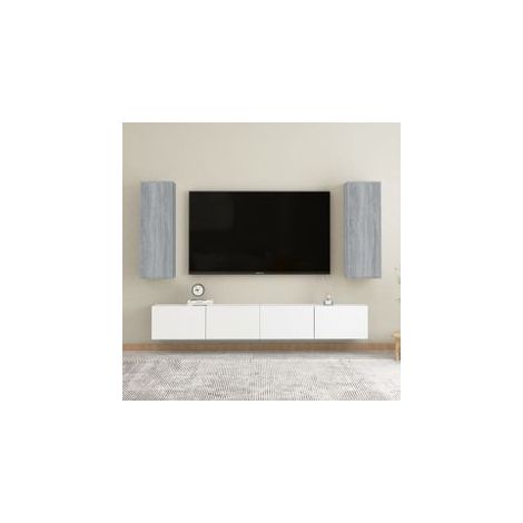 Meubles TV 2 pcs Sonoma gris 30,5x30x90 Bois d'ingénierie (1/5)