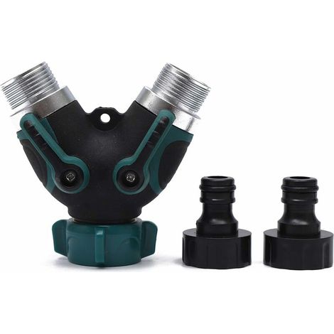 VURAHOME - Connecteur Automatique De Diviseur De Robinet D'Eau De Jardin À 2 Voies Avec Poignée Caoutchoutée (1/5)