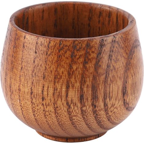 Tasse en Bois Rustique Artisanale pour Café, Thé, Bière, Jus ou Lait - Mug Naturel en Bois Massif (1/5)