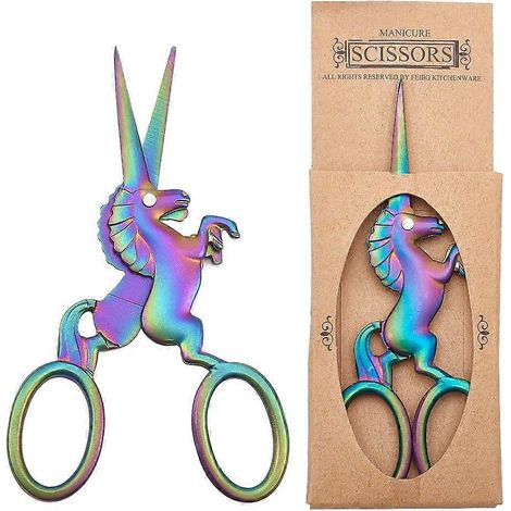 Ciseaux de couture vintage de 11,4 cm (4,5 pouces) à pointe en acier inoxydable pour la mise en forme des sourcils, idéaux pour le bricolage et les loisirs créatifs. (1/5)