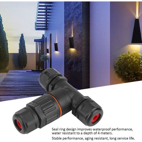 Wasserdichter Anschlusskasten IP68 mit 3 Eingängen für Außenkabel, 450 V 32 A