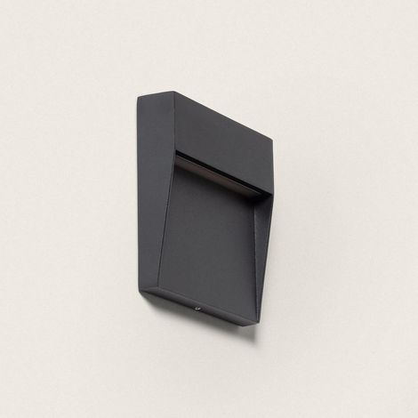 LED Wandleuchte Außen 3W CCT Wählbar Aluminium Oberfläche Quadratisch Jade Schwarz (1/5)