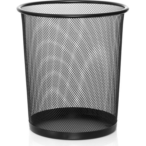 Abfalleimer – 10 l – Draht – Schwarz – Büro und Wohnzimmer – 26 cm (1/2)