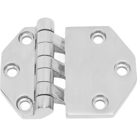 Charnière de bateau en acier inoxydable poli miroir, antirouille, de qualité marine, pour porte, armoire ou trappe (1/5)