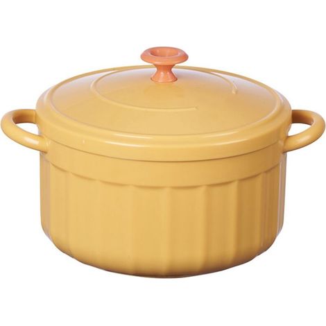 Bol de Nouilles avec Couvercle, Grand Bol Jaune pour Maison et Dortoir (1/5)