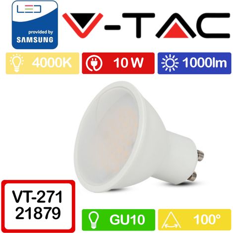 lampadina led smd chip samsung no CE bianco naturale A+ 220-240 volt 110° 10 watt (1/10)