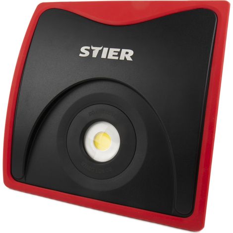 STIER Wechselakku COB LED Baustrahler, 5000 Lumen, 50W, für 18V Makita und Bosch Akkus, IP54-Schutz, 6000 Kelvin, LED Arbeitsstrahler, Dauerbetrieb LED Strahler, COB-LED (1/5)