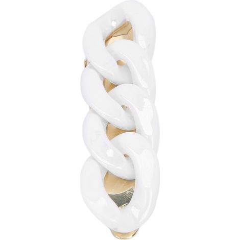 Pinceaux à cheveux sans pliage, chaîne décorative, accessoire frange pour femme et fille, blanc laiteux (1/5)
