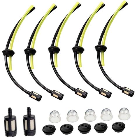 Kit de 17 tuyaux de filtre à carburant et accessoires pour réservoir de carburant - Kit de filtre universel pour tondeuses à gazon (1/4)