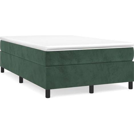 vidaXL Sommier à lattes de lit avec matelas vert foncé 120x190 cm (1/5)