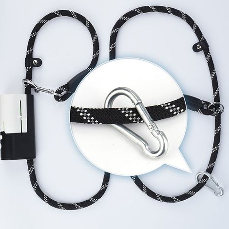 LED-Hundeleine, sorgfältig ausgewählte Haustierleine, leuchtendes Zugseil, explosionsgeschützter Müllbeutel, durchstoßfestes P-Ketten-Hundehalsband, für kleine und mittelgroße Hunde (1/4)