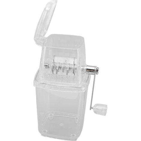 Broyeur à glace manuel multifonctionnel transparent, antirouille et transparent (1/5)