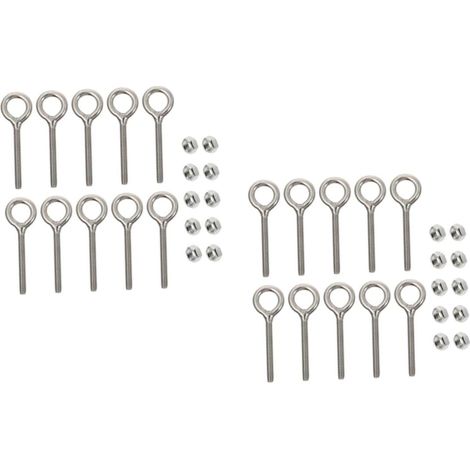 de 2 crochets à vis en acier inoxydable robustes et durables