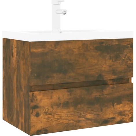 Maison Exclusive - Waschbeckenschrank mit Einbaubecken Räuchereic
