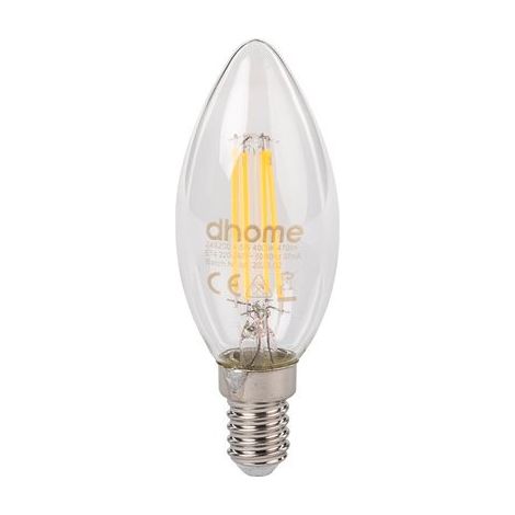 AMPOULE LED C FLA CL E14 4000K 470 DHOME C35-1C 4.5W 470LM E14 4000K BT (1/5)