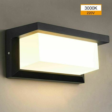 Moderne LED-Außenwandleuchte, Außenbeleuchtung, Hofbeleuchtung, IP65 (warmweißes Licht)