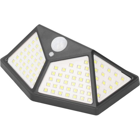 100-LED-Wandleuchte, solarbetrieben, mit Bewegungsmelder, wasserdicht, für Flur/Balkon (1/5)