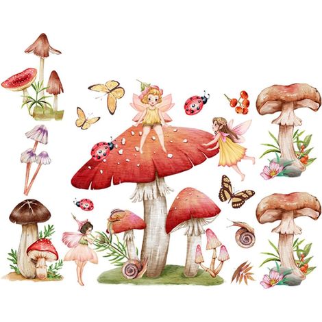 Stickers muraux champignons phosphorescents pour chambre d (1/5)