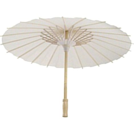 Cinq parasols en papier blanc, parasols de plage, parasols à faire soi-même, accessoires de photographie, adaptés aux fêtes prénatales, mariages, etc., 60 cm/23,6 pouces. (1/5)