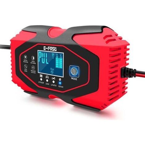 Chargeur de batterie lithium 12V 6A – Charge automatique 7 étapes – Protection contre surcharge – Compatible plomb-acide et lithium (1/5)