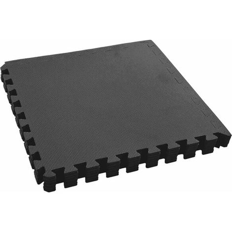 Ensemble de 6 tapis de piscine, noir, 2,16 mètres carrés, en mousse EVA. (1/5)
