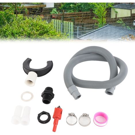 Collecteur de Pluie et Déversoir pour Toiture - Système de Récupération d'Eau Pluviale - Kit de Diversion avec Connexion Tubulaire et Accessoires Inclus - Matière Plastique - 100mm / 3.9in (1/5)