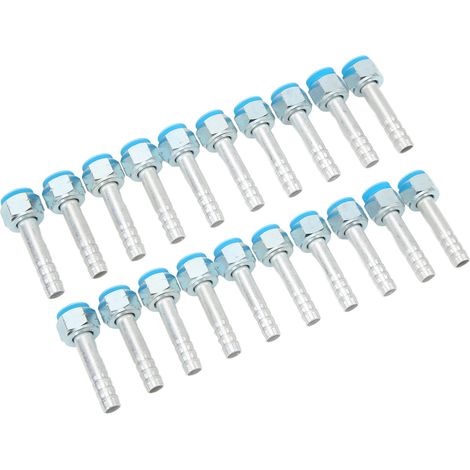 Lot de 20 raccords coudés à barbes à 180° pour tuyaux de climatisation, compatibles avec voitures, camions et engins de chantier (5/8 po). (1/5)