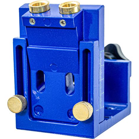 Kit de gabarit de trou de poche, guide de perçage, grille d'angle réglable pour trous coudés à 15°, bleu (1/5)
