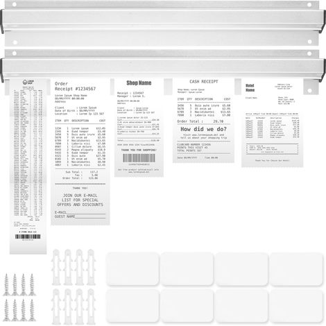 Lot de 2 porte-tickets 50 cm en aluminium pour gastronomie (1/5)