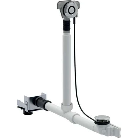 Geberit Accessori - Sistema di scarico e troppopieno per vasca da bagno, per il collegamento a scarico doccia a parete, cromo 154.246.00.6