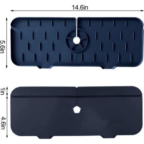 Tapis de Robinet - Protection Antisplashes en Silicone pour Évier Cuisine et Salle de Bain - 1 Pièce (1/4)