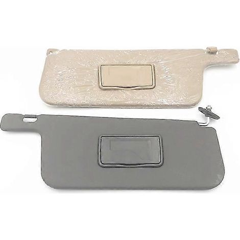(1 pièce) Pare-soleil bicolore (gauche/droite) beige/gris pour voiture/moto (style marin de la Grande Muraille de Chine) - Pare-soleil - Gris droit (1/4)
