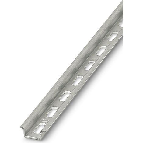Rail DIN Phoenix Contact 2m x 15mm x 5mm, Perforé, Mini rail oméga en Acier ( Prix pour 1 )
