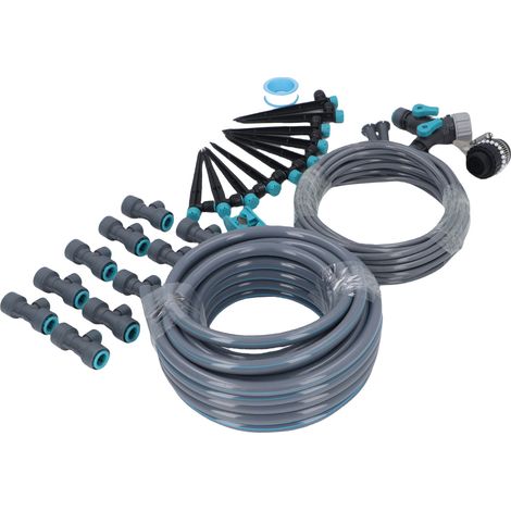 Système d'irrigation goutte-à-goutte 32.8FT 8 trous réglable brumisation précise kit arroseurs pour jardin serre pelouse (1/5)