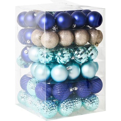 Weihnachtskugel 96er Set PIELINEN Blau