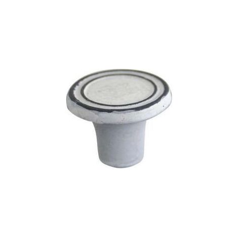 Bouton Meuble Blanc Métal B BEAUTY Diamètre 37mm
