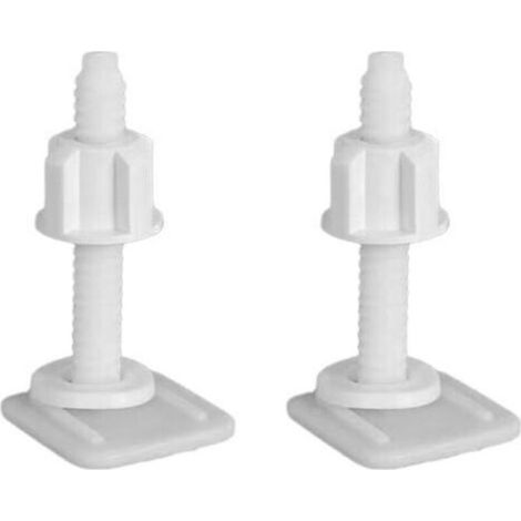 Lot de 2 vis en plastique pour abattant de toilette - Fixation pour la plupart des sièges de toilette - Réparation de salle de bain (1/5)