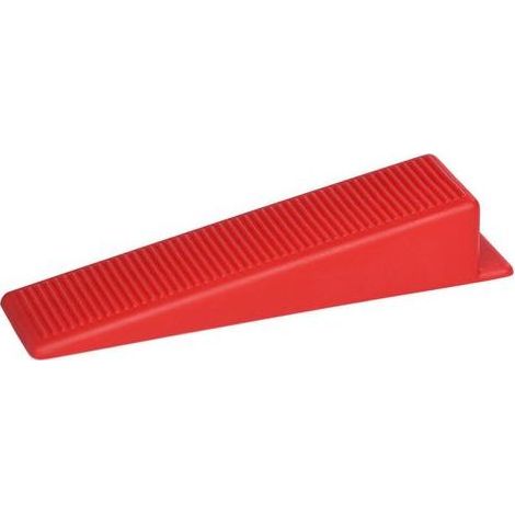 Cales de pose, Lot de 100, Rouges, Système de nivellement pour carrelage, Porte et fenêtre, Poses de cadre de porte, Cale plastique pour carreaux, Aide carreleurs, Outils et accessoires (1/4)